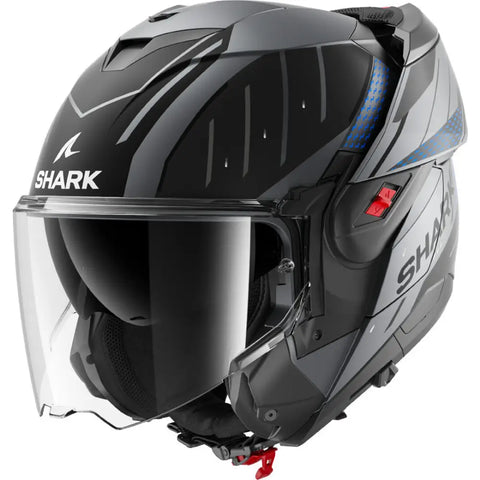 Casco Shark Oxo Rydger Matt Anthracite/Blue/Black