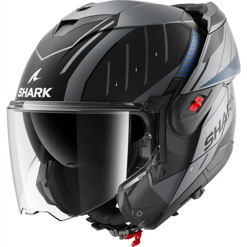 Casco Shark Oxo Rydger Matt Anthracite/Blue/Black