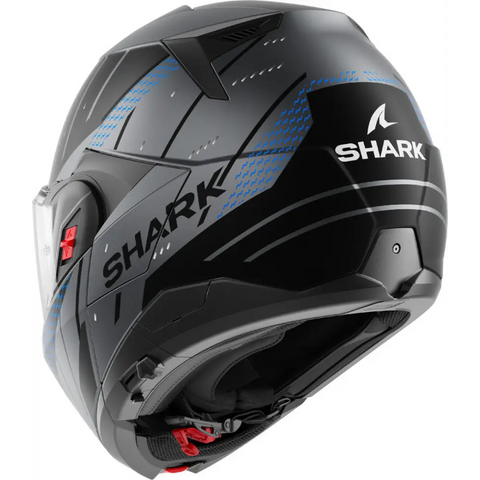 Casco Shark Oxo Rydger Matt Anthracite/Blue/Black