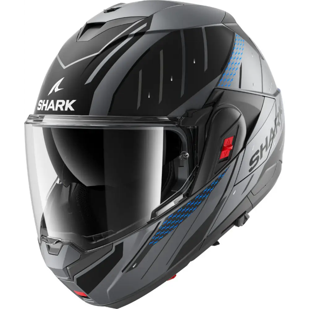 Casco Shark Oxo Rydger Matt Anthracite/Blue/Black
