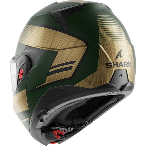 Casco Shark Oxo Sikter Matt Green/Chrome/Gold