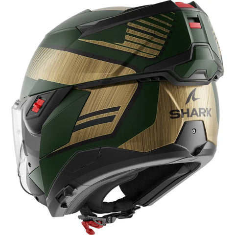 Casco Shark Oxo Sikter Matt Green/Chrome/Gold