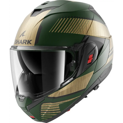 Casco Shark Oxo Sikter Matt Green/Chrome/Gold
