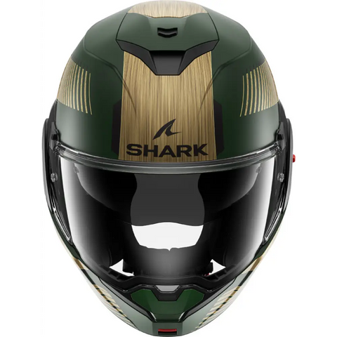 Casco Shark Oxo Sikter Matt Green/Chrome/Gold
