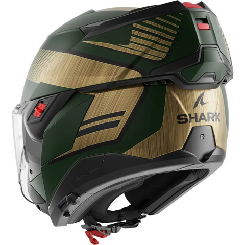 Casco Shark Oxo Sikter Matt Green/Chrome/Gold