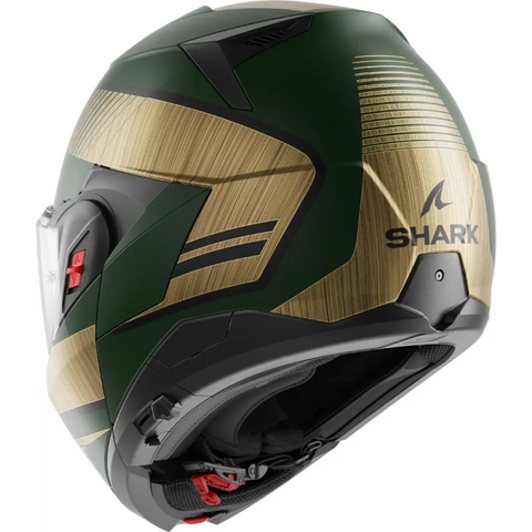 Casco Shark Oxo Sikter Matt Green/Chrome/Gold