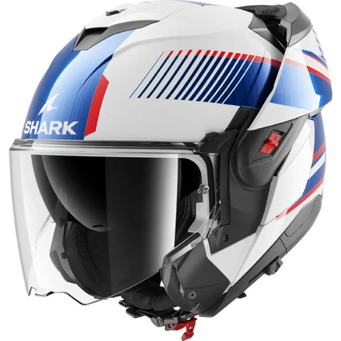 Casco Shark Oxo Sikter White/Chrome/Blue