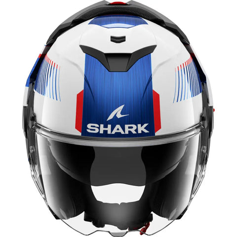 Casco Shark Oxo Sikter White/Chrome/Blue