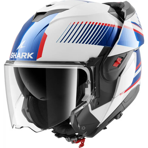 Casco Shark Oxo Sikter White/Chrome/Blue