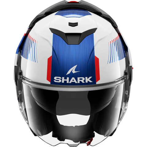 Casco Shark Oxo Sikter White/Chrome/Blue