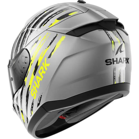 Casco Shark Ridill 2 Assya Silver/Black/Yellow ECE 22.06