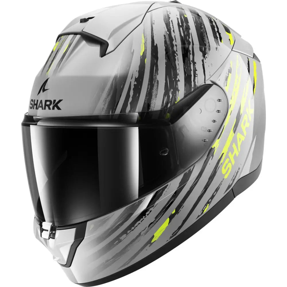 Casco Shark Ridill 2 Assya Silver/Black/Yellow ECE 22.06
