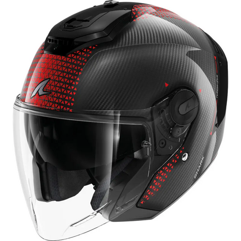 Casco Shark RS Jet Carbon Ikonik Black/Red