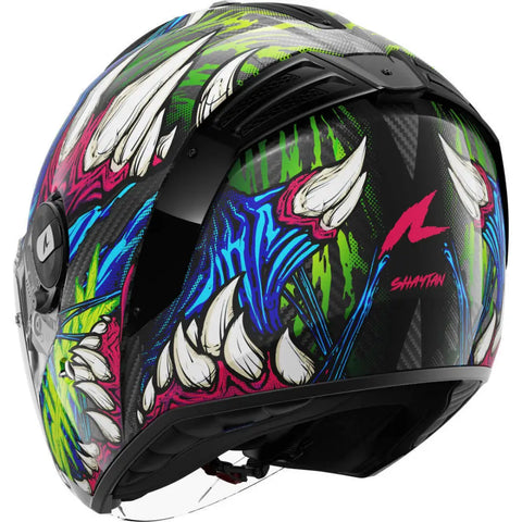 Casco Shark RS Jet Carbon Shaytan Black/Green/Violet
