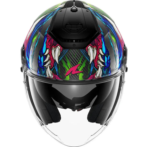 Casco Shark RS Jet Carbon Shaytan Black/Green/Violet