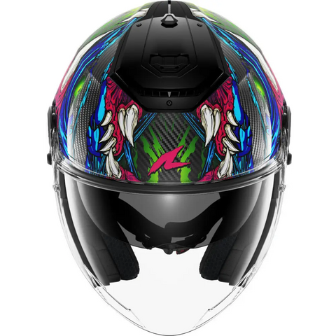 Casco Shark RS Jet Carbon Shaytan Black/Green/Violet