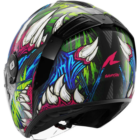Casco Shark RS Jet Carbon Shaytan Black/Green/Violet