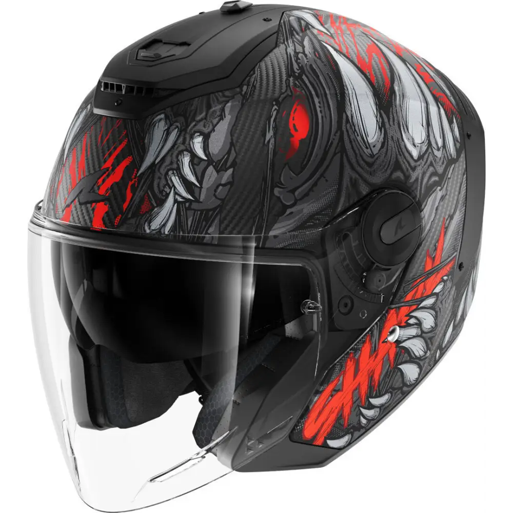 Casco Shark RS Jet Carbon Shaytan Carbon/Red Matt