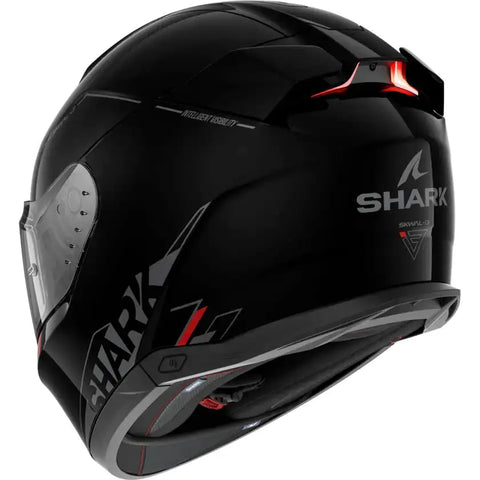 Casco Shark Skwal i3 Blank SP, Black/Gray/Red ECE 22.06