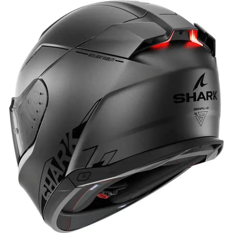 Casco Shark Skwal i3 Blank SP, Matt Dark Gray/Black ECE 22.06