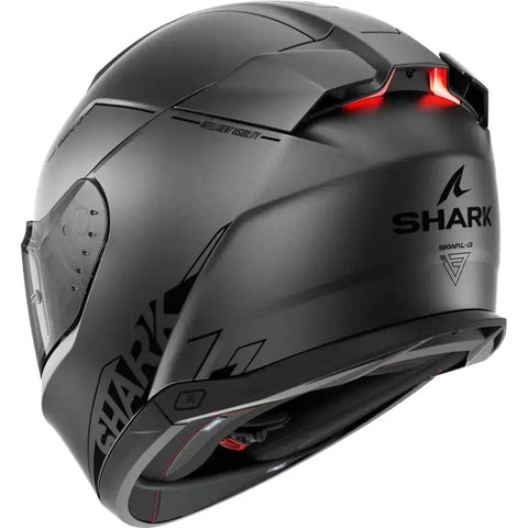 Casco Shark Skwal i3 Blank SP, Matt Dark Gray/Black ECE 22.06