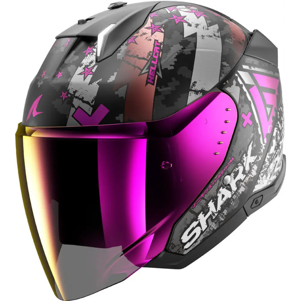 Casco Shark Skwal i3 Jet Hellcat Matt Black/Chrom Purple