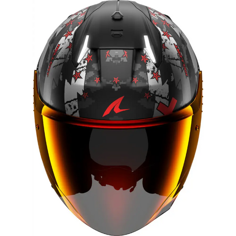 Casco Shark Skwal i3 Jet Hellcat Matt Black/Chrom Red