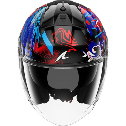 Casco Shark Skwal Jet Pranz Black/Blue/Red