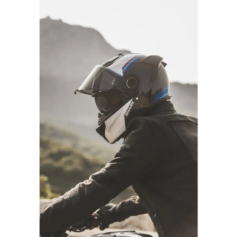 Casco Shark Spartan GT Pro Carbon Dokhta White/Blue