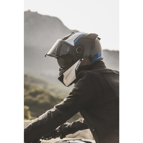 Casco Shark Spartan GT Pro Carbon Dokhta White/Blue