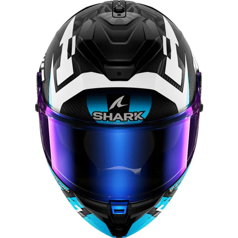 Casco Shark Spartan GT Pro Carbon Zarco Track Racer Carbon/White/Blue