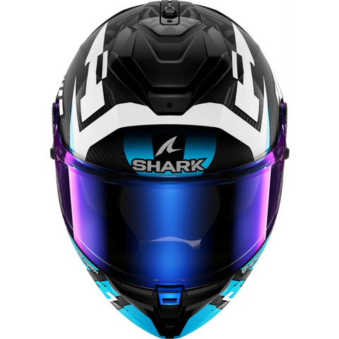 Casco Shark Spartan GT Pro Carbon Zarco Track Racer Carbon/White/Blue