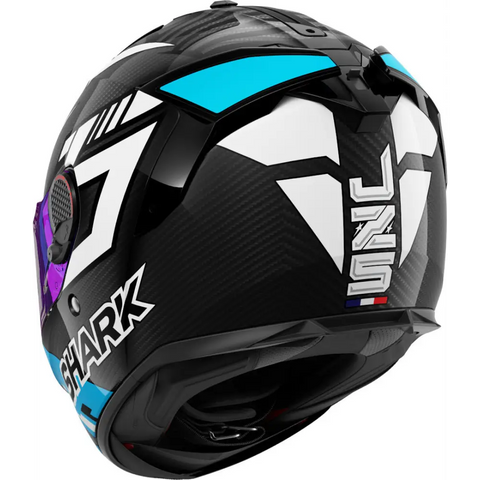 Casco Shark Spartan GT Pro Carbon Zarco Track Racer Carbon/White/Blue