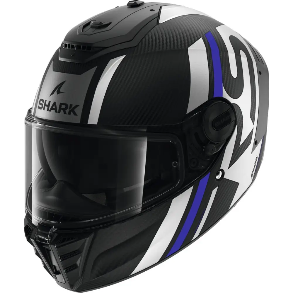 Casco Shark Spartan RS Carbon Shawn Matt Black/Grey/Blue