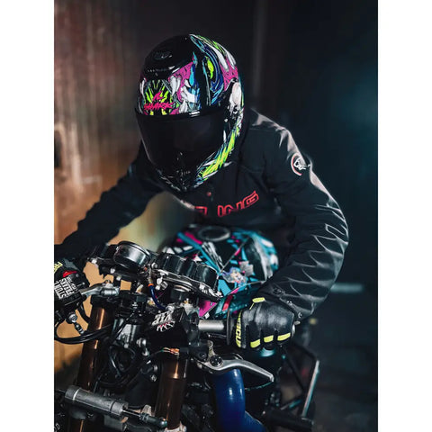 Casco Shark Spartan RS Shaytan Black/Green/Purple