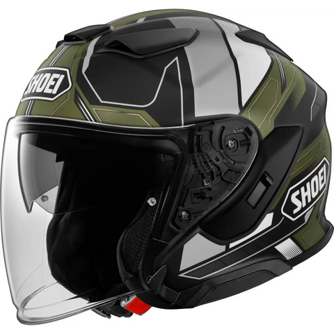 Casco Shoei J-Cruise 3 Whizzy TC-11 Black/White/Olive