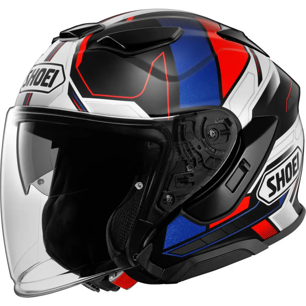 Casco Shoei J-Cruise 3 Whizzy TC-10 Black/White/Red/Blue