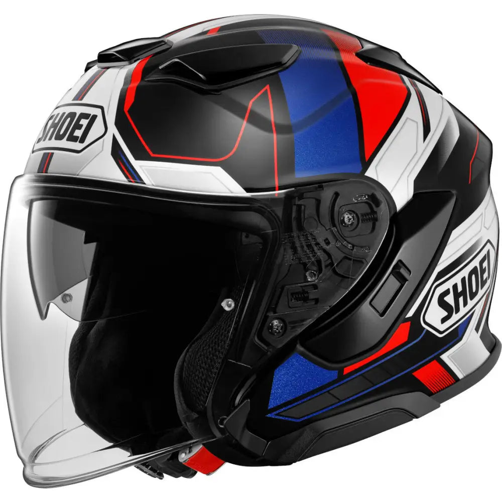 Casco Shoei J-Cruise 3 Whizzy TC-10 Black/White/Red/Blue
