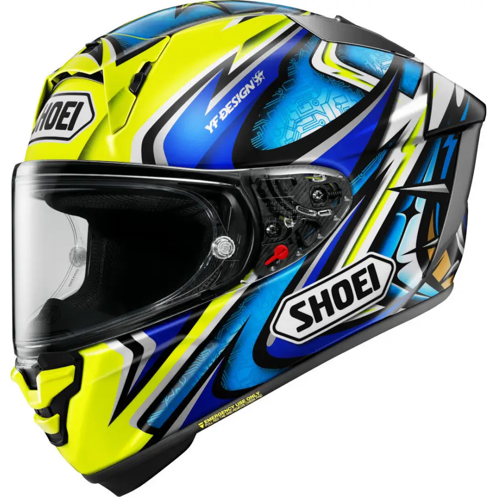 Casco Shoei X-Fifteen Daijiro TC-3 Blue/Yellow