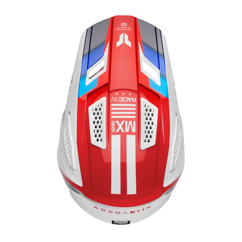 Casco Thor Fleet Defy White/Red/Blue
