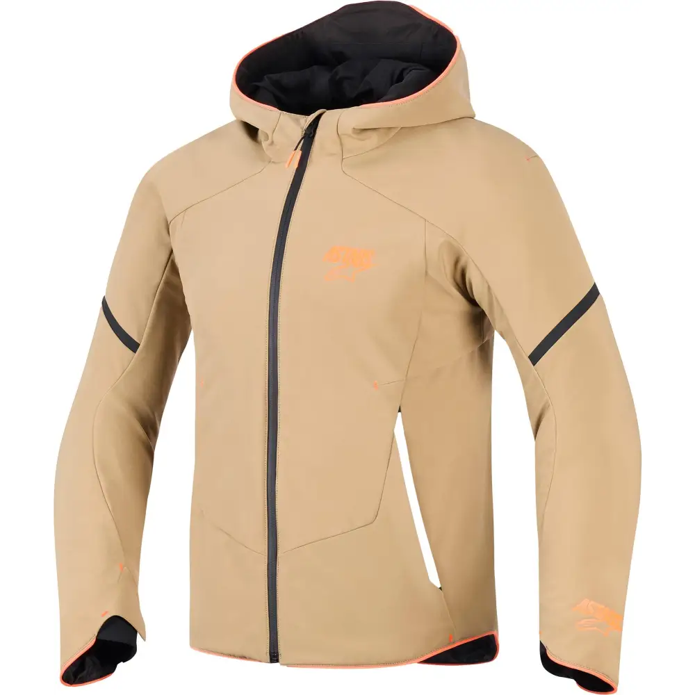 Chamarra Alpinestars Aeroshell WP Dark Khaki/Black/Orange Fluo