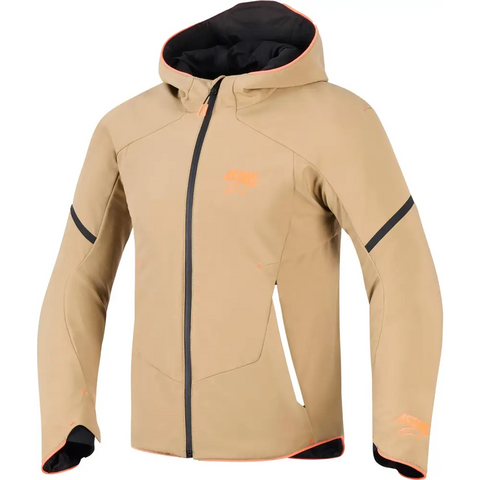 Chamarra Alpinestars Aeroshell WP Dark Khaki/Black/Orange Fluo