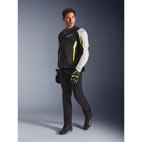 Chamarra Alpinestars AST V3 Air Black/Silver/Yellow Fluo