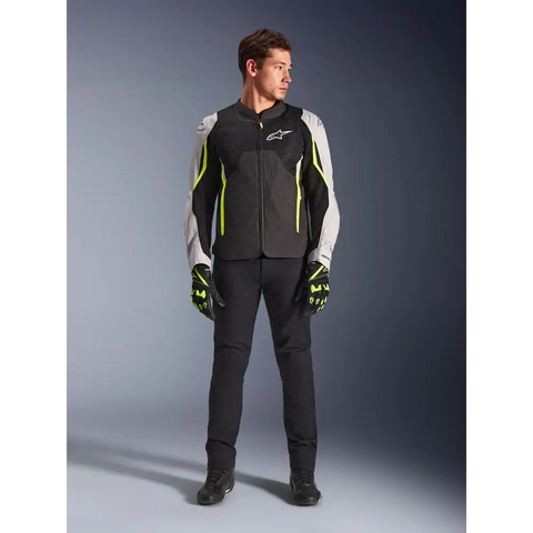 Chamarra Alpinestars AST V3 Air Black/Silver/Yellow Fluo