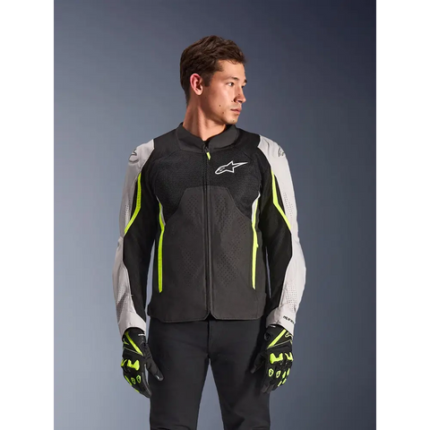 Chamarra Alpinestars AST V3 Air Black/Silver/Yellow Fluo