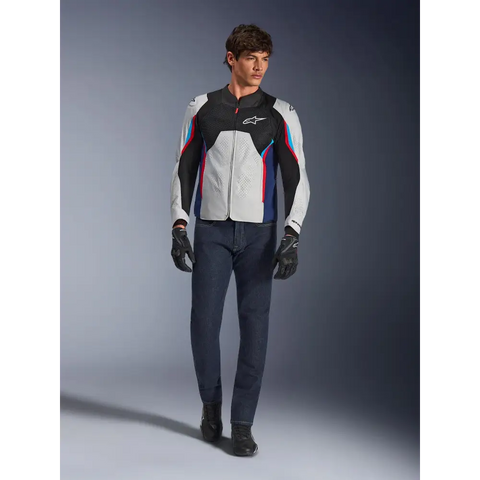 Chamarra Alpinestars AST V3 Air Silver/Deep Blue/Bright Red
