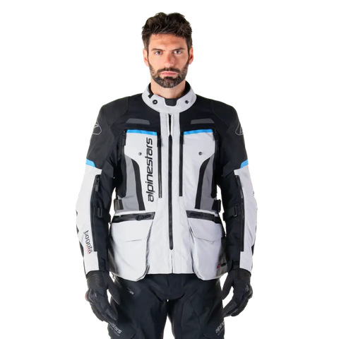 Chamarra Alpinestars Bogotá Pro Drystar® Ice Gray/Black/Cyan