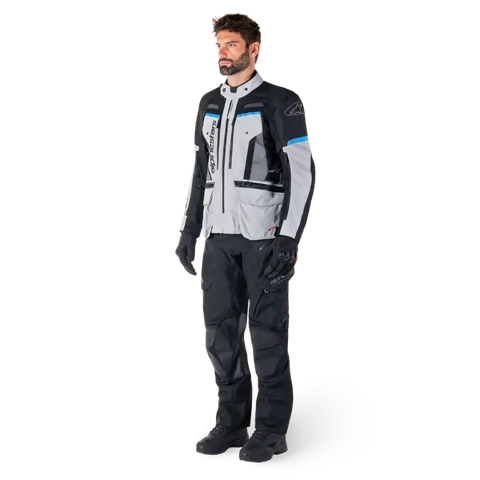 Chamarra Alpinestars Bogotá Pro Drystar® Ice Gray/Black/Cyan