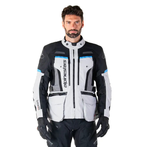 Chamarra Alpinestars Bogotá Pro Drystar® Ice Gray/Black/Cyan