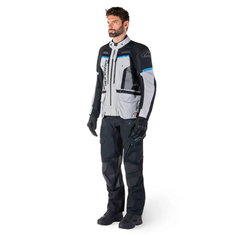 Chamarra Alpinestars Bogotá Pro Drystar® Ice Gray/Black/Cyan